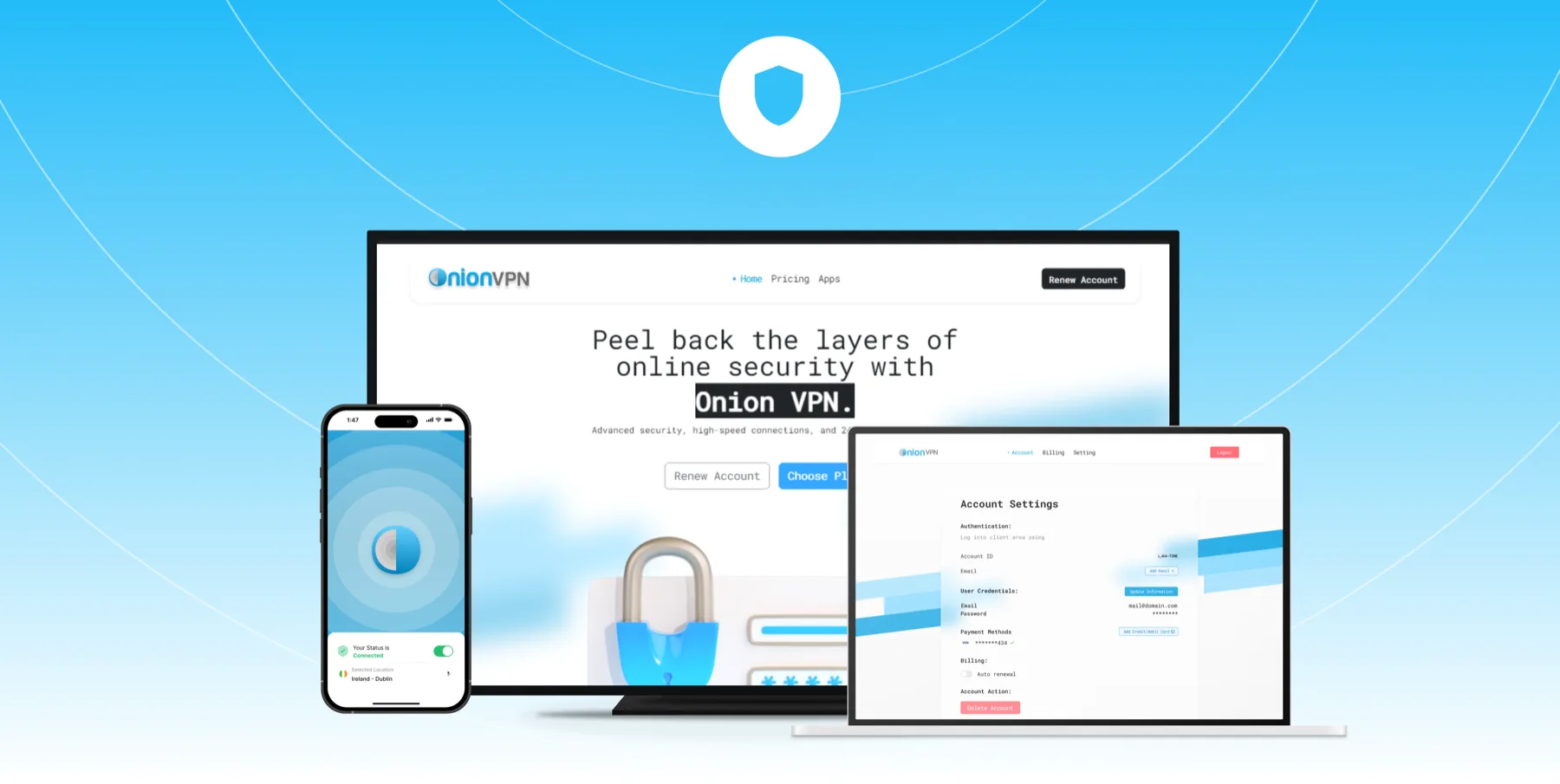 Your branded VPN apps on web, mobile, and desktop